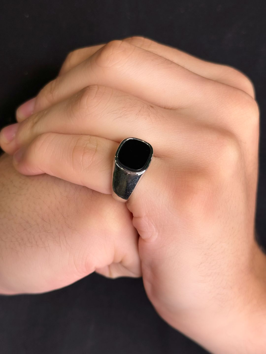 Anel Black and Silver