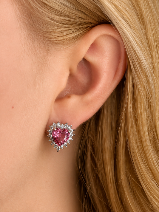Brinco Heart Pink