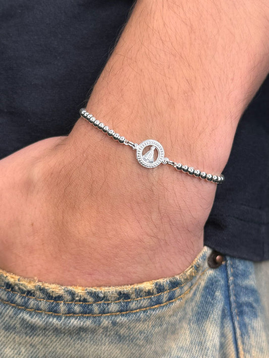 Pulseira Nossa Senhora Aparecida Spheres Prata925