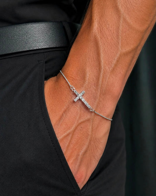Pulseira Cruz Cristal
