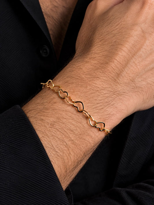 Pulseira Gold Hearts